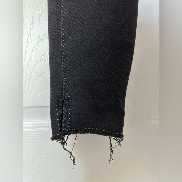 ALLSAINTS Grace Studded Ankle Skinny Jeans in Washed Black - Picture 4 of 6